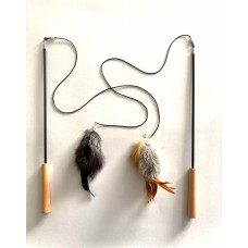 花朵家 <真毛系列> HM-12 伸縮三節式釣竿<狐狸毛>逗貓棒
